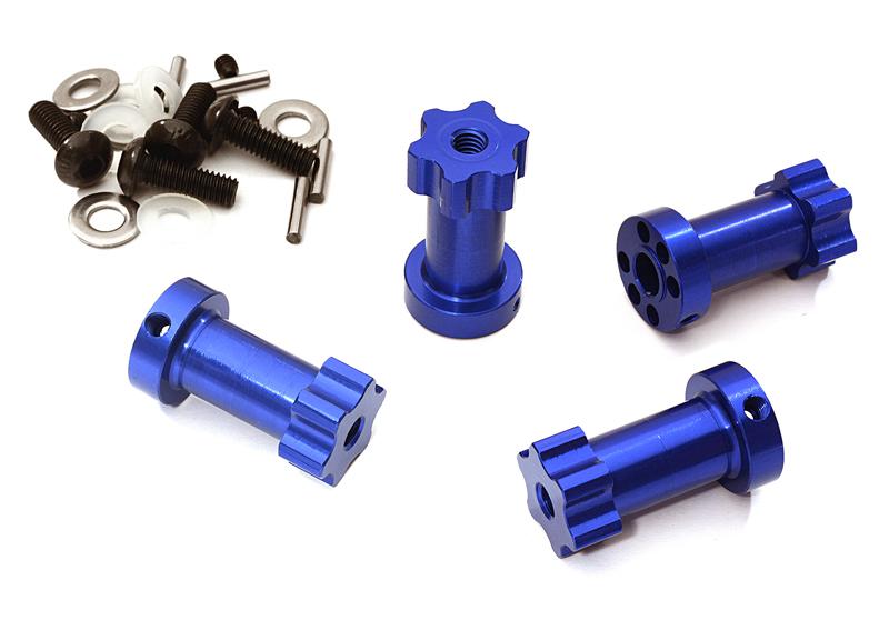 12mm Hex Extended Wheel (4) Hub 25mm Thick for Most 1/10 Traxxas C28018BLUE