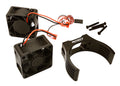 Billet Machined Motor Heatsink & Cooling Fans for Losi 1/5 Desert Buggy XL-E C28852BLACK