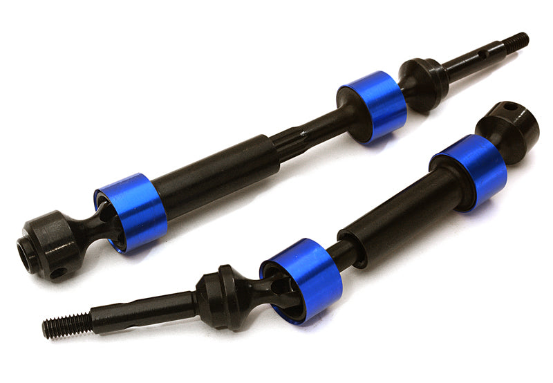 DUAL JOINT TELESCOPIC REAR DRIVE SHAFTS FOR TRX 1/10 STAMPEDE 4X4 & SLASH 4X4 C27987BLUE New Item