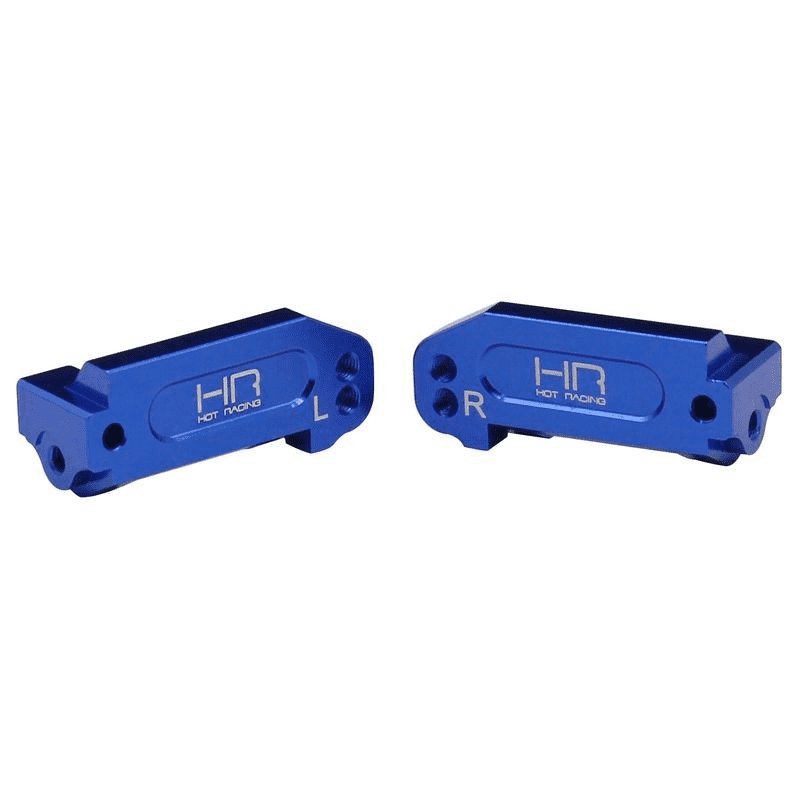Hot Racing aluminum 30deg (stock) caster blocks for the Traxxas Rustler, Slash 2WD, and Stampede 2WD