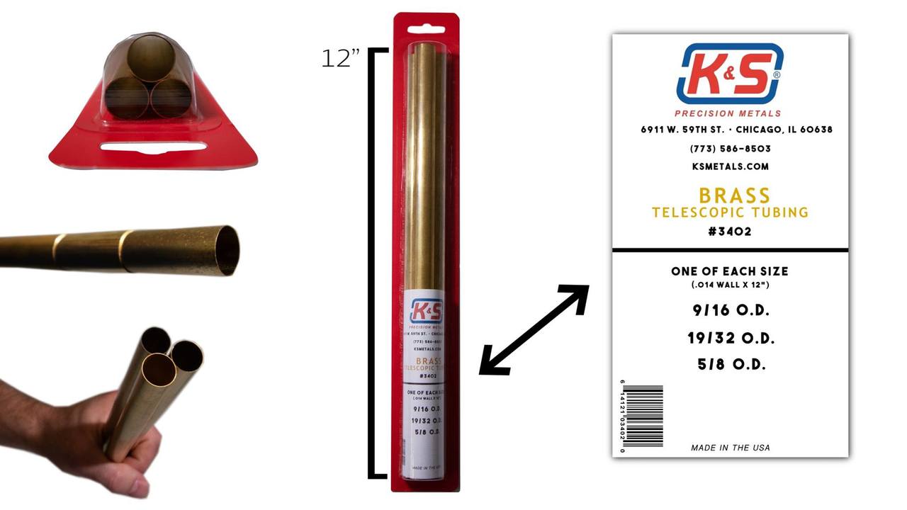 Brass Telescoping Tubing 9/16-5/8