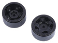 Billet Machined Alloy Wheels (2) for Axial 1/24 SCX24 Rock Crawler C30790BLACK