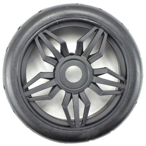 Apex RC Products 1/8 On-Road Black Diamond Wheels & Super Grip Tire Set #6025