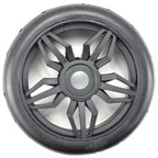 Apex RC Products 1/8 On-Road Black Diamond Wheels & Super Grip Tire Set #6025