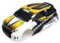 Body, LaTrax 1/18 Rally, yellow (painted)/ decals