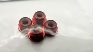 4mm Wheel Nuts Red 4 Pack