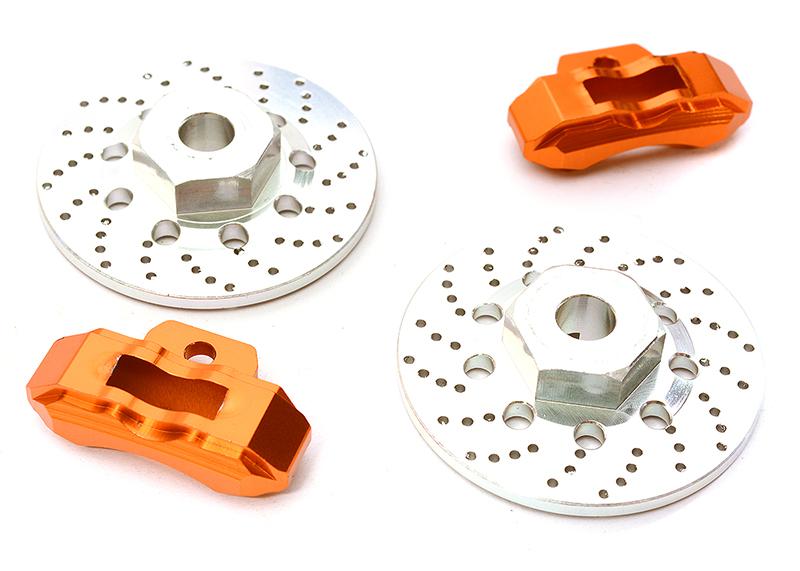 Realistic Alloy Rear Brake Disc (2) for Traxxas 1/10 4-Tec 2.0 C28425ORANGE