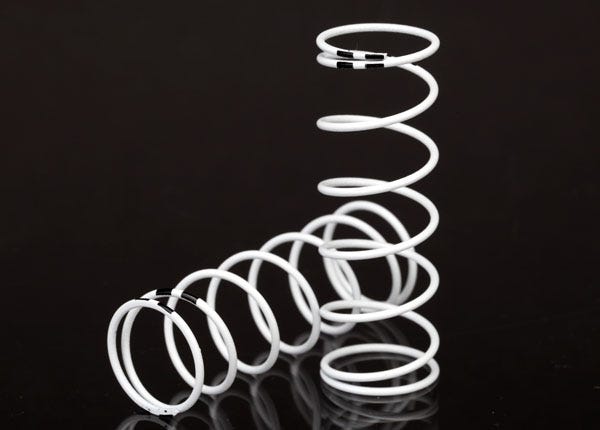 Spring, shock, white (GTR xx-long) (0.874 rate black) (1 pair)