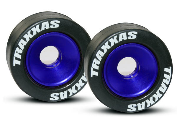 5186A Mntd Wheelie Bar Tires/Whls Blue (2)