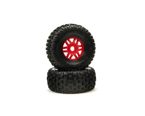 DBOOTS 'Fortress' Tire Set Glued (Red) (2pcs)