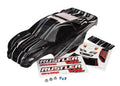Body, Rustler VXL, ProGraphix (replacement for the painted body. Graphics are printed, requires paint & final color application)/decal sheet/ wing and aluminum hardware