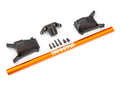 Chassis brace kit, Orange (fits Rustler® 4X4 or Slash 4X4 models equipped with Low-CG chassis)