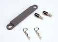 3727A Batt Hold-Dwn Plate w/Mtl Psts/Bdy Clips Grey (2)