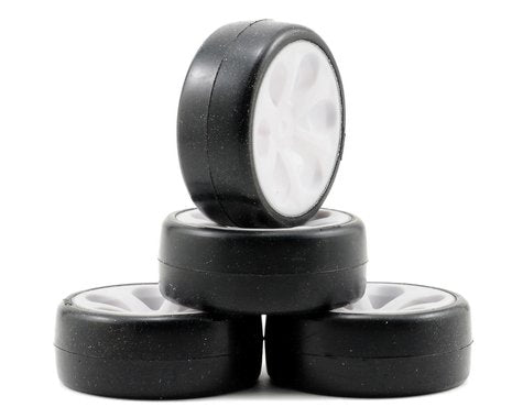Rubber Sedan Tire, Green, Prism Pre-mounted (4)