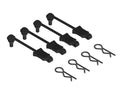 AR390165 Body Clip Retainer 1/10 Scale Black (4)
