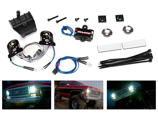 LED light set (contains headlights, tail lights, side marker lights, distribution block (fits #8130 body, requires #8028 power supply)
