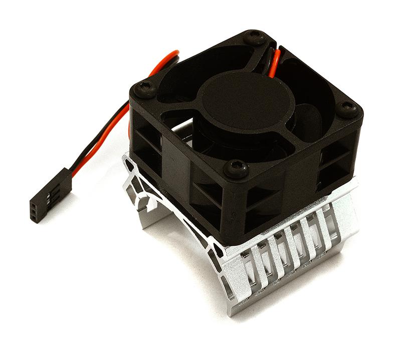 36mm Motor Heatsink+40mm Fan 16k rpm for 1/10 Slash 4X4, Stampede 4X4, 4-Tec 2.0 C28601SILVER