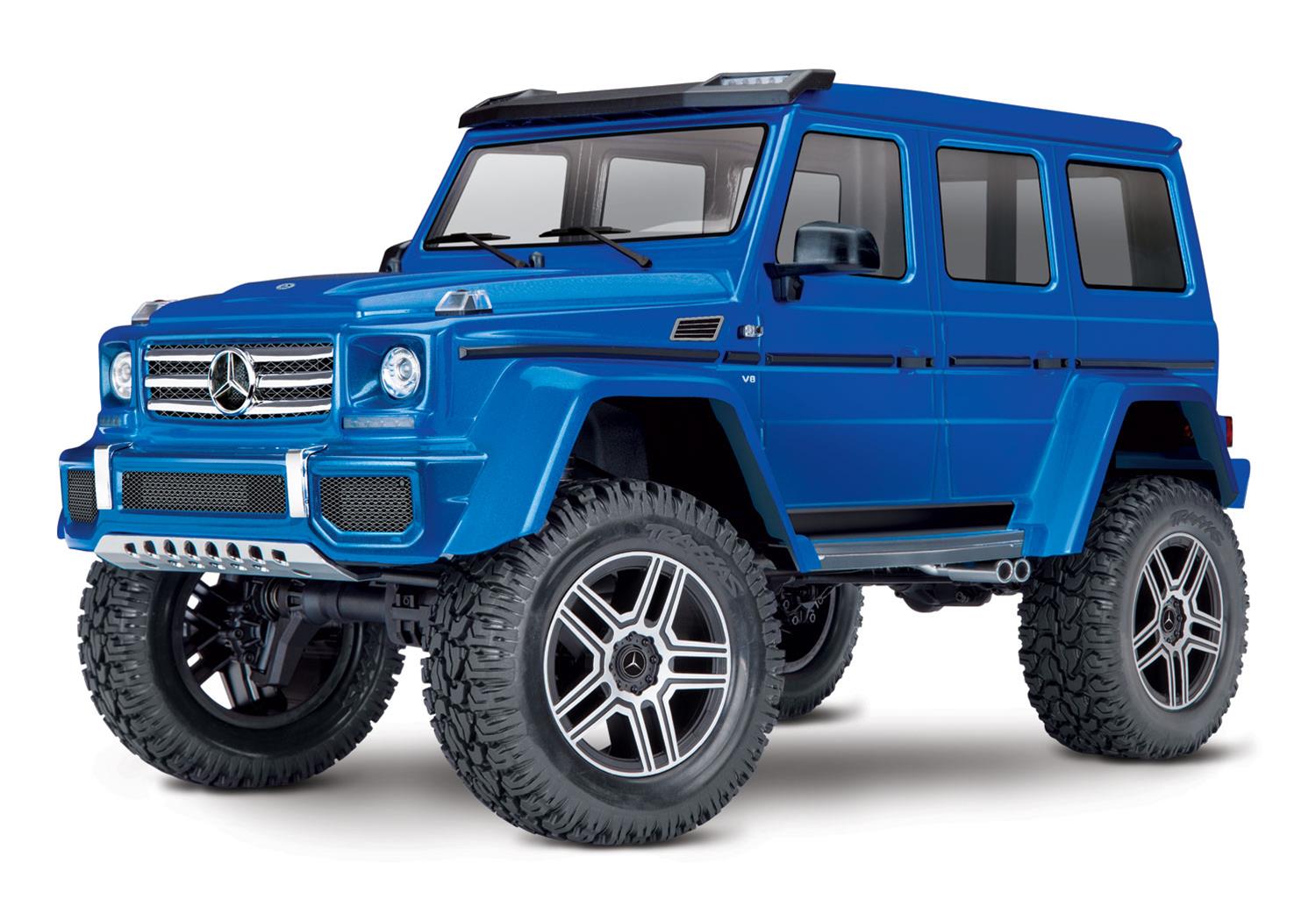 TRX-4 Scale and Trail Crawler with Mercedes-Benz G 500 4x4_ Body: 1/10 Scale 4WD Electric Trail Truck. Ready-to-Drive with TQi Traxxas Link Enabled 2.4GHz Radio System, XL-5 HV ESC (fwd/rev), and Titan 550 motor.
