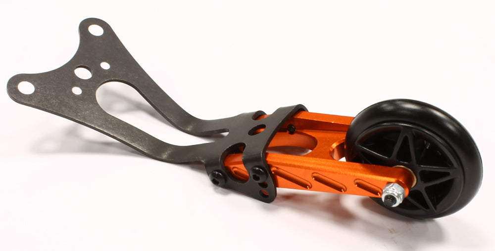 BILLET MACHINED TYPE III WHEELIE BAR 1/10 SLASH 2WD, STAMPEDE 2WD, RUSTLER XL5 VXL T8015ORANGE