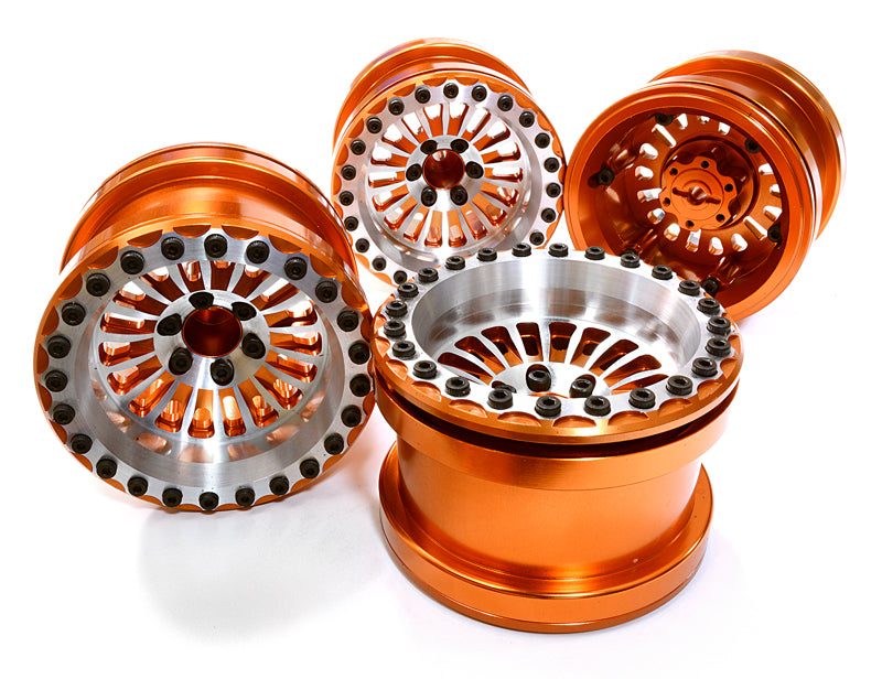 Billet Machined 18 Spoke Wheel Set (4) for Axial 1/10 Yeti Rock Racer