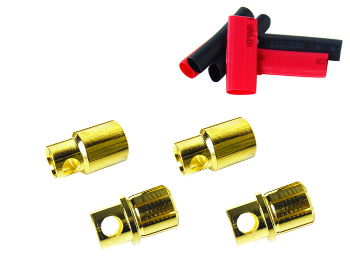Bullet Connectors - 8mm - (2) Male, (2) Female