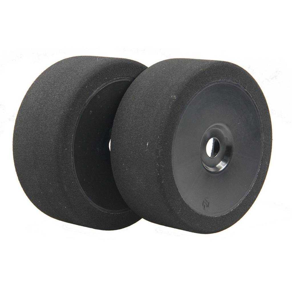 BSRC8018-B 1/8 Double (XX) Pink Mounted GT Foam Tire On Black Dish 17mm White