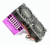 Twin 40x40mm HS Cooling Fan+Heatsink Mount for 40mm O.D. Motor