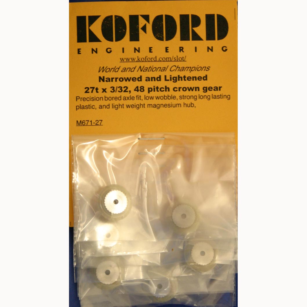 KOF671-27 NARROWED 27T x 3/32 AXLE CROWN GEAR