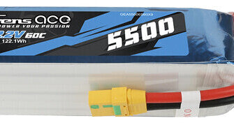 Gens ace 5500mAh 6s 22.2V 60C Lipo Battery Pack with XT90-S Plug