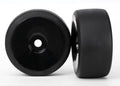 6473 Tires & wheels, assembled, glued (black, dished wheels, slick tires (S1 compound), foam inserts) (rear) (2)