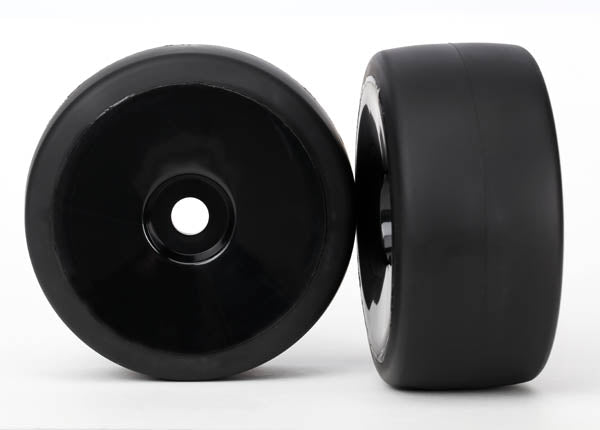 6473 Tires & wheels, assembled, glued (black, dished wheels, slick tires (S1 compound), foam inserts) (rear) (2)