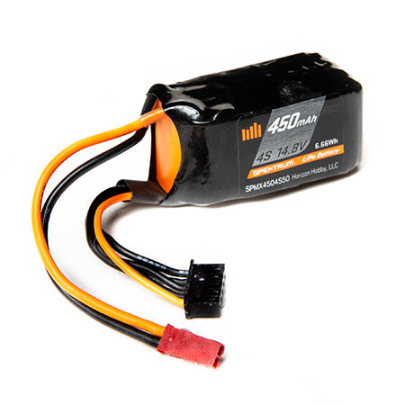 450mAh 4S 14.8V 50C LiPo Battery; JST