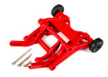 Wheelie bar, assembled (red) (fits Slash, Bandit®, Rustler®, Stampede® series)