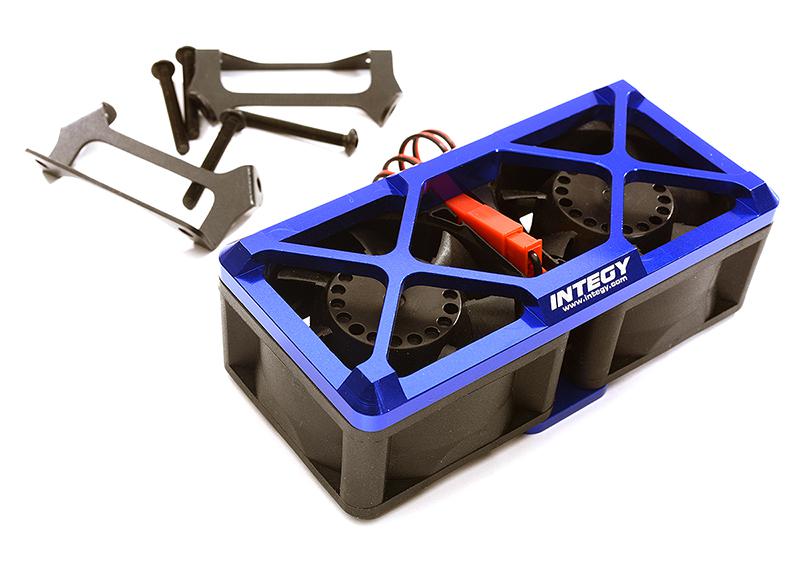 Ultra High Speed Twin Cooling Fan Kit 17k rpm for Traxxas X-Maxx C28697BLUE