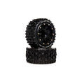 DuraTrax .5 Offset Black Lockup ST Belted 2.8 2WD Mounted Rear Tires (2) DTXC5533