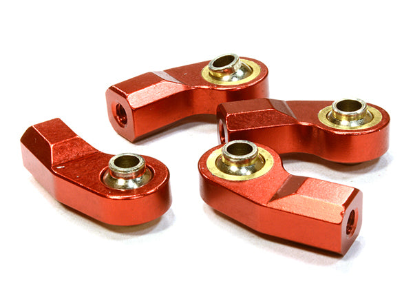 Billet Machined Angled Ball End (4) 3mm Size for 1/10 Size Vehicle C26356RED
