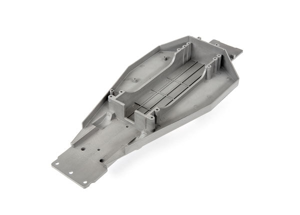 Lower chassis (grey) (166mm long battery compartment) (fits both flat and hump style battery packs) (use only with #3725R ESC mounting plate)