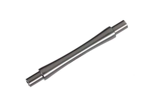 Axle, wheelie bar, 6061-T6 aluminum (gray-anodized) (1)/ 3x12 BCS (with threadlock) (2)