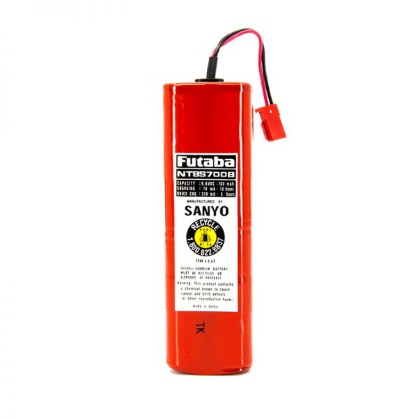 9.6V 700mAh NiCd Transmitter Battery, Square Pack
