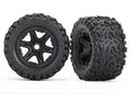 Tires & wheels, assembled, glued (black wheels, Talon EXT tires, foam inserts) (2) (17mm splined) (TSM rated)(GRD SHIP INC)