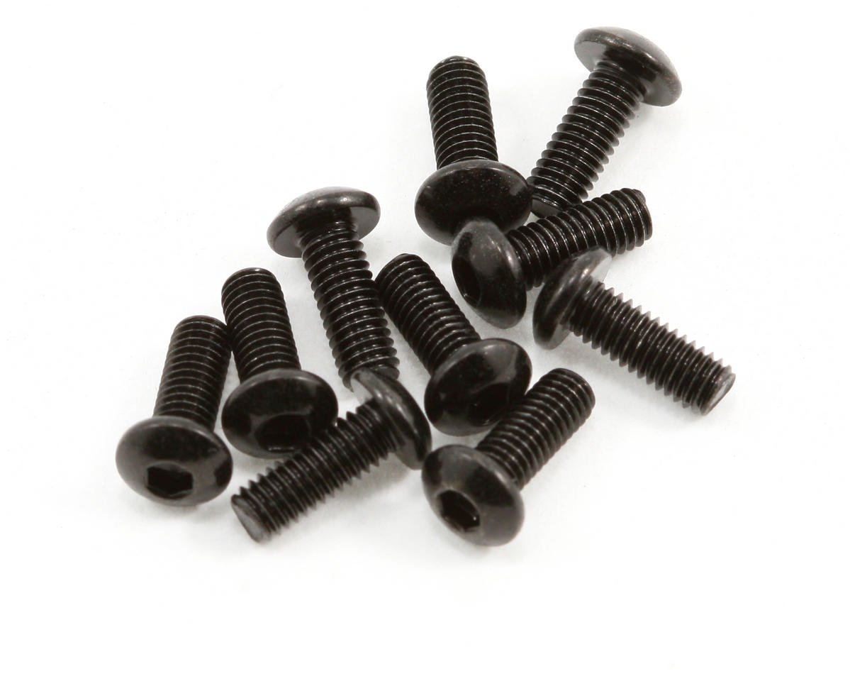 AXA114 Hex Sckt ButtonHead M3x8mm Black Oxide (10)