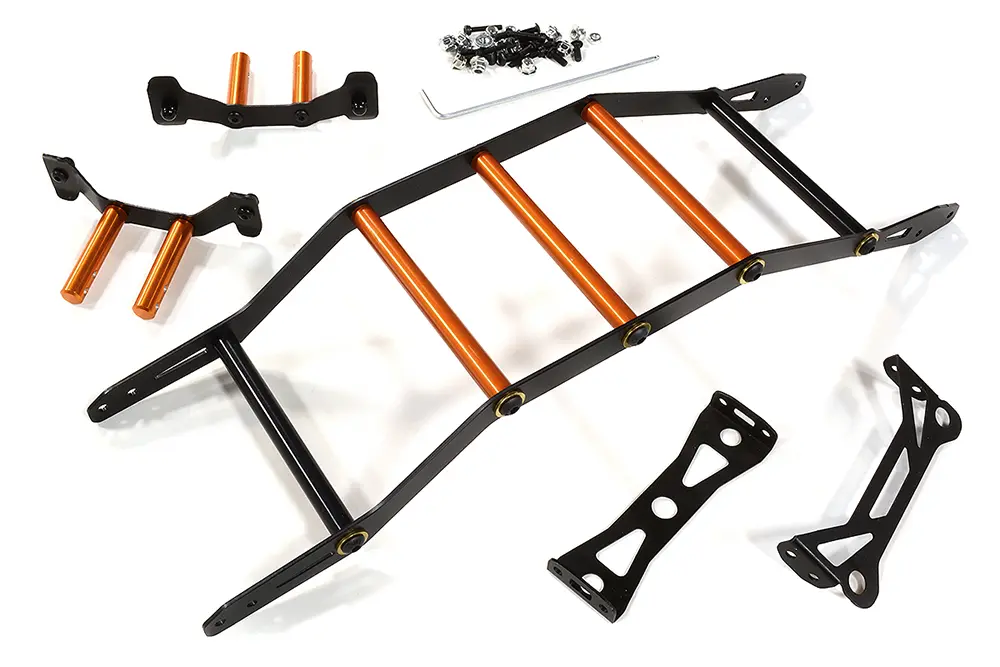 Metal Alloy Exo-Skeleton Body Roll Cage Kit for Arrma 1/10 Granite 4X4 3S BLX C31324ORANGE