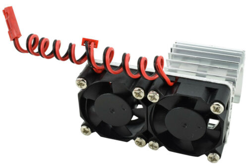 Apex RC Products 540 / 550 Silver Aluminum Heat Sink W/ Two 30mm Fans #8042-SL
