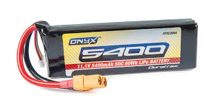 LiPo Onyx 3S 11.1V 5400mAh 50C Soft Case XT90 Nero