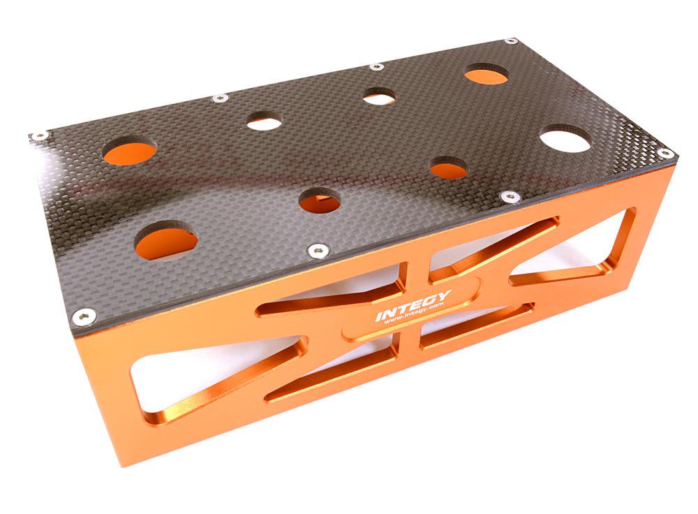 Alloy HD Composite On-Road Car Stand Workstation for 1/10 & 1/8 Size 198x98x63mm C26919ORANGE