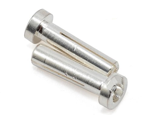 4mm Male Bullets Low Profile (pr.) Silver 18mm