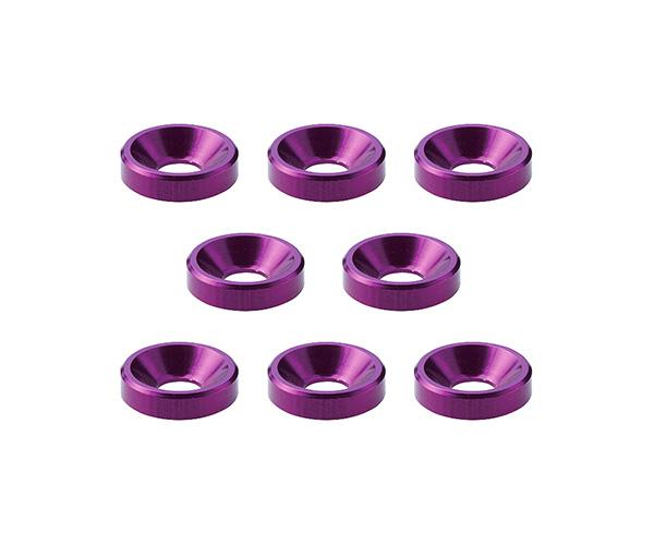 Square R/C M3 Aluminum Countersunk Washers, 8mm OD (Silver) 8 pcs. SQ-SGE-15P