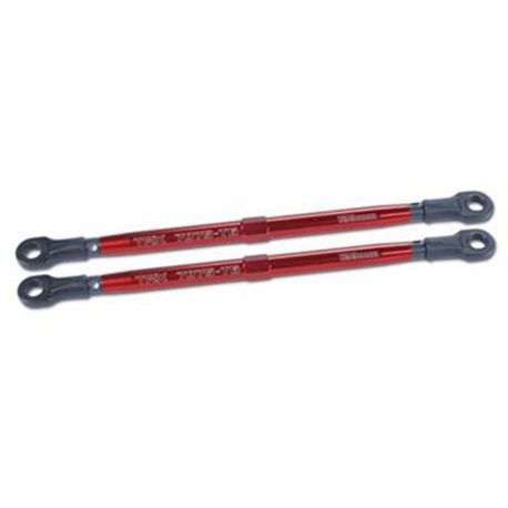 5338R Toe links, Revo (Tubes red-anodized, 7075-T6 aluminum, stronger than titanium) (128mm, fits front or rear) (2)/ rod ends, rear (4)/ rod ends, front (4)/ aluminum wrench (1)