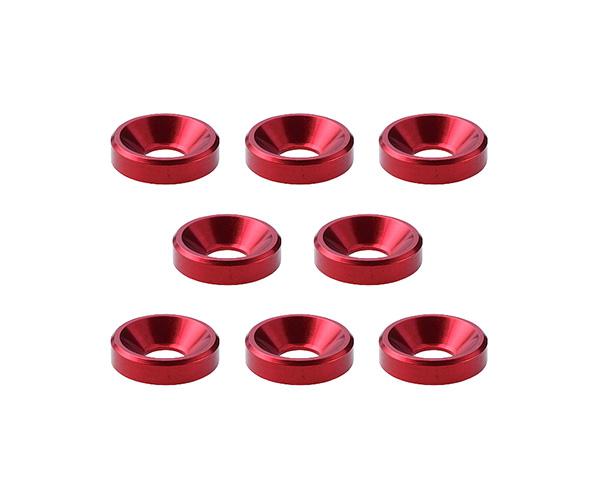 Square R/C M3 Aluminum Countersunk Washers, 8mm OD (Silver) 8 pcs. SQ-SGE-15R