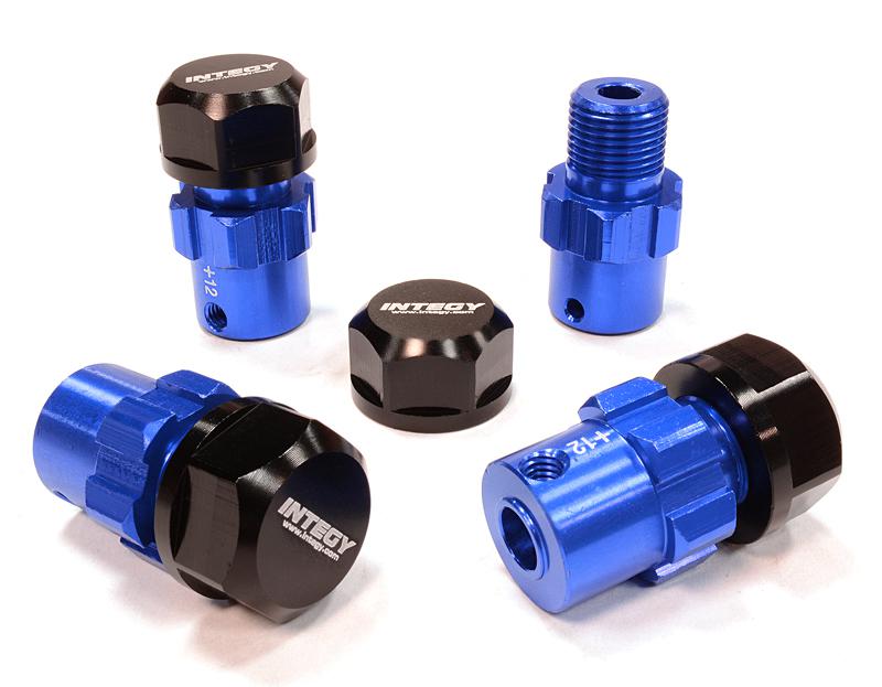C25090BLUE 17mm Wheel Hex +12mm Offset T-Maxx (4)